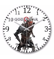 God Of War Duvar Saati Bombeli Gercek Cam