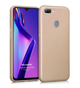 Microsonic Matte Silicone Oppo F9 / F9 Pro Kılıf Gold