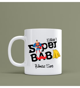 Süper Babalar İçin Hediye Kupa Bardak Kişiye Özel Hediye S72