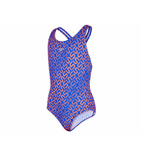 Speedo Kız Çocuk Mayosu Mor Monogram Alv Spbk Jf Blu Red 8 08833A737 (Çok Renkli)