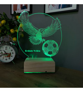 Kartal Tasarım 3D RGB Led Aydınlatma Led Gece Lambası