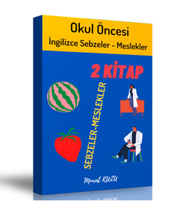 İngilizce Sebzeler ve Meslekler Boyama Kitap Seti (2 Kitap)