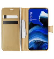 Microsonic Oppo Reno 2Z Kılıf Delux Leather Wallet Gold