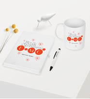 BK Gift Kişiye Özel Fizik Öğretmeni Temalı Beyaz Defter Kalem Kupa Seti - 2