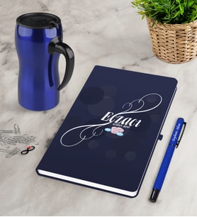 BK Gift Kişiye Özel Eczacı Lacivert Defter Kalem Termos Mug Seti-8 (Model 1)