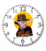 Freddy Krueger  Freddy Moon  Duvar Saati Bombeli Gercek Cam