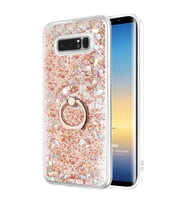 Microsonic Samsung Galaxy Note 8 Kılıf Glitter Liquid Holder Gold
