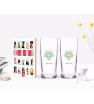 BK Gift Kişiye Özel Renkli Baskılı Tokat Tasarımlı Turistik İkili Rakı Bardağı ve Rakı Cep Kitabı Hediye Seti-1 (Model 1)