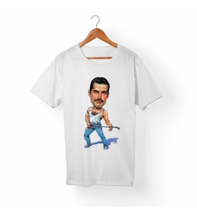 Queen-Freddie Mercury Çocuk Beyaz Tişört