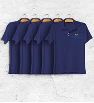 Firmalara Özel Logo Baskılı 1. Kalite Lacivert Polo Yaka Tişört (5 Adet)
