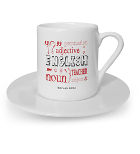BK Gift Kişiye Özel İngilizce Öğretmeni Türk Kahvesi Fincanı  6