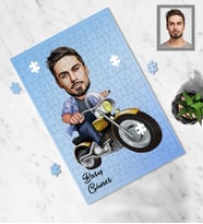 Kişiye Özel Erkek Karikatürlü A3 130 Parça Puzzle Model-4