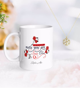 BK Gift Kişiye Özel 365 Mutlu Yeni Gün Kupa ve Kar Tanesi Kolye-2 (Model 1)