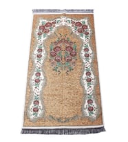 Lüks Gülce Şönil Seccade - 0260 - Sarı Renk (Çok Renkli)