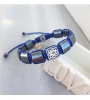 Vaoov 925 Ayar Gümüş Hematit Taşlı Erkek Bileklik