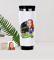 BK Gift Kişiye Özel En İyi Öğretmen Karikatürlü Çelik Termos Bardak - 2