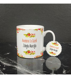 Annelerin En Güzeli Kupa Bardak ve Anahtarlık Set