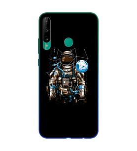 Uzay Astronot Tasarım Süper Şeffaf Silikon Telefon Kılıfı Huawei P40 Lite E