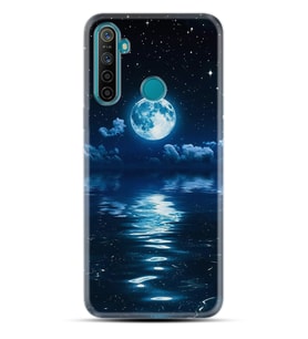 Kılıfland Realme 5İ Kılıf Silikon Resimli Kapak Night Moon Stok 1133