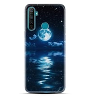 Kılıfland Realme 5İ Kılıf Silikon Resimli Kapak Night Moon Stok 1133