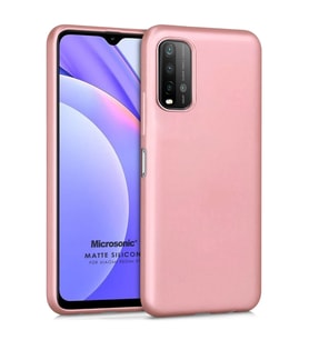 Microsonic Matte Silicone Xiaomi Redmi 9T Kılıf Rose Gold