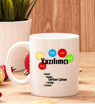 Yazılımcıya Hediye Beyaz Kupa Bardak