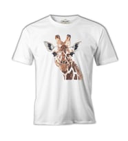 Zürafa - Yüz Beyaz Erkek Tshirt