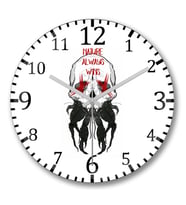 Skullcrab Duvar Saati Bombeli Gercek Cam
