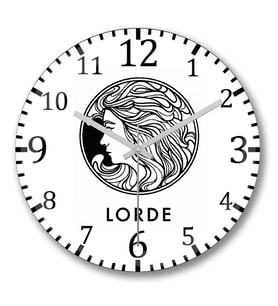 Lorde Pure Heroine Duvar Saati Bombeli Gercek Cam