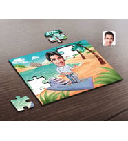BK Gift Kişiye Özel Erkek Kaptan Karikatürlü Ahşap Puzzle-2