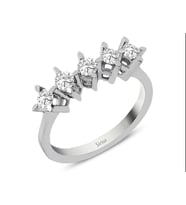 Sirius D Renk 0,45 Karat Pırlanta 5 Taş Yüzük 0704R0369