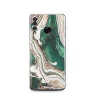 Yeşil Kumsal Tasarımlı Süper Şeffaf Silikon Telefon Kılıfı Huawei P30 Lite 