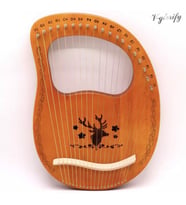 PUKA Mini Arp 16 Dize Lir Masif Maun Ağacı Lyre Gigbag Çantalı