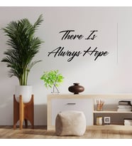 New Jargon - El Yazısı İle There Is Always Hope Duvar Yazısı Sticker 60x44cm - Siyah