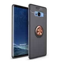 Microsonic Samsung Galaxy S8 Plus Kılıf Kickstand Ring Holder Siyah Rose