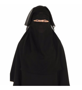 Peçe 3 Katlı (Siyah)