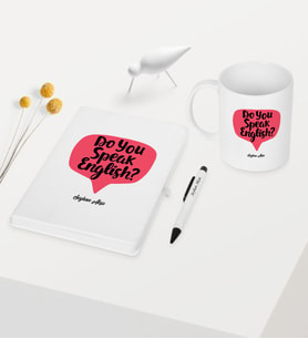 BK Gift Kişiye Özel İngilizce Öğretmeni Temalı Beyaz Defter Kalem Kupa Seti - 5