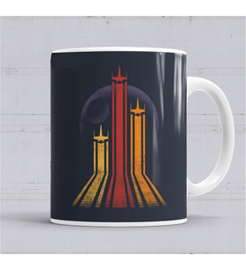 Retro Galactic Retro Galaksi Kupa Bardak Porselen