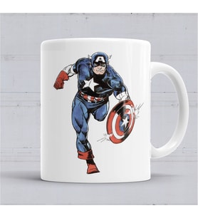 Captain America Splash Art Kupa Bardak Porselen