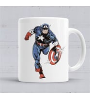 Captain America Splash Art Kupa Bardak Porselen