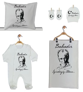 Pia Baby Gl 1952-02 İsme Özel Beşli Tulum Set