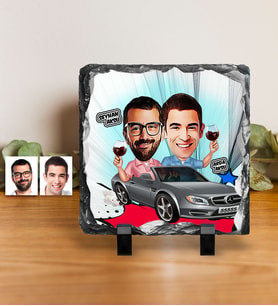 BK Gift Kişiye Özel Kankalar Karikatürlü Dekoratif Doğal Taş