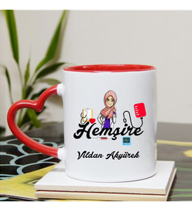 Hemşire Kupa Bardağı Kalpli