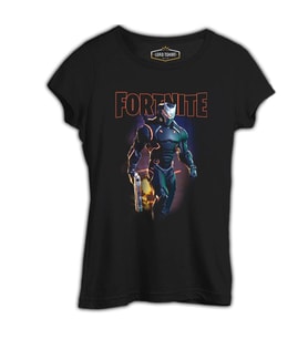 Fortnite - Firegun Siyah Kadın Tshirt