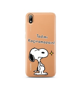Snoopy Tasarımlı Süper Şeffaf Silikon Telefon Kılıfı Huawei Y5 2019