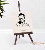 BK Gift Kişiye Özel Atatürk Temalı Şovaleli Doğal Taş-19 (Beyaz)