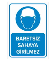 MIGNATIS - Baretsiz Sahaya Girilmez Levhası - Sac Malzeme 50x70cm
