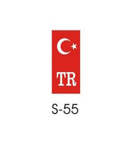 2 Adet TR Plaka Ebatlarında Sticker 5CMX9CM