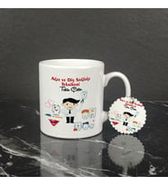 Ağız ve Diş Sağlığı Teknikeri Kupa Bardak ve Anahtarlık Set 002