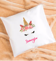 Unicorn Tasarımlı Hediye Kişiye Özel Unicorn Yastık